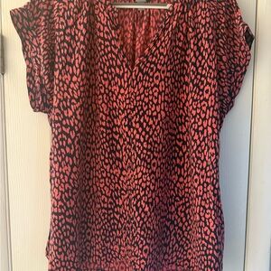 Women's Pink and Blue Patterned Top